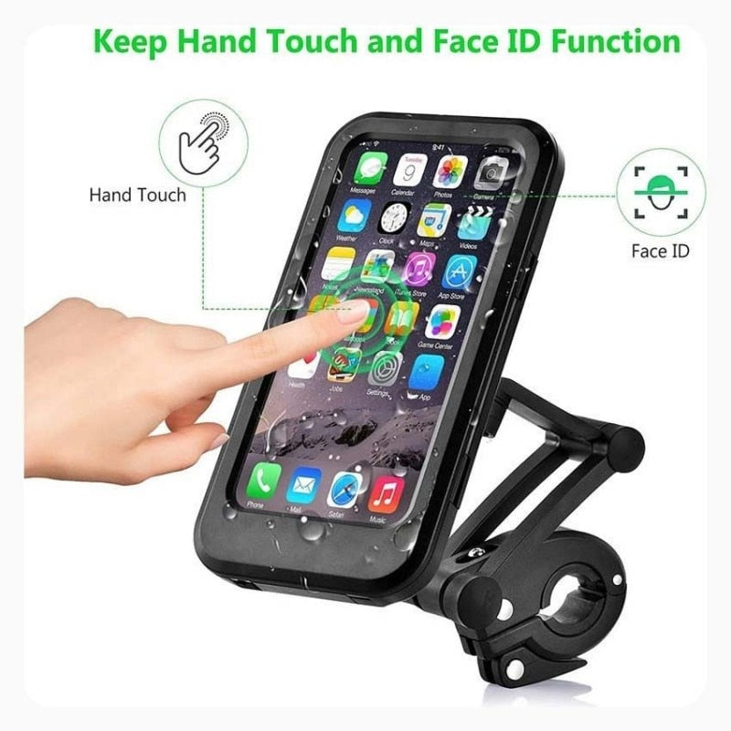 Suporte de telefone para  bicicleta ou moto 360 graus rotação