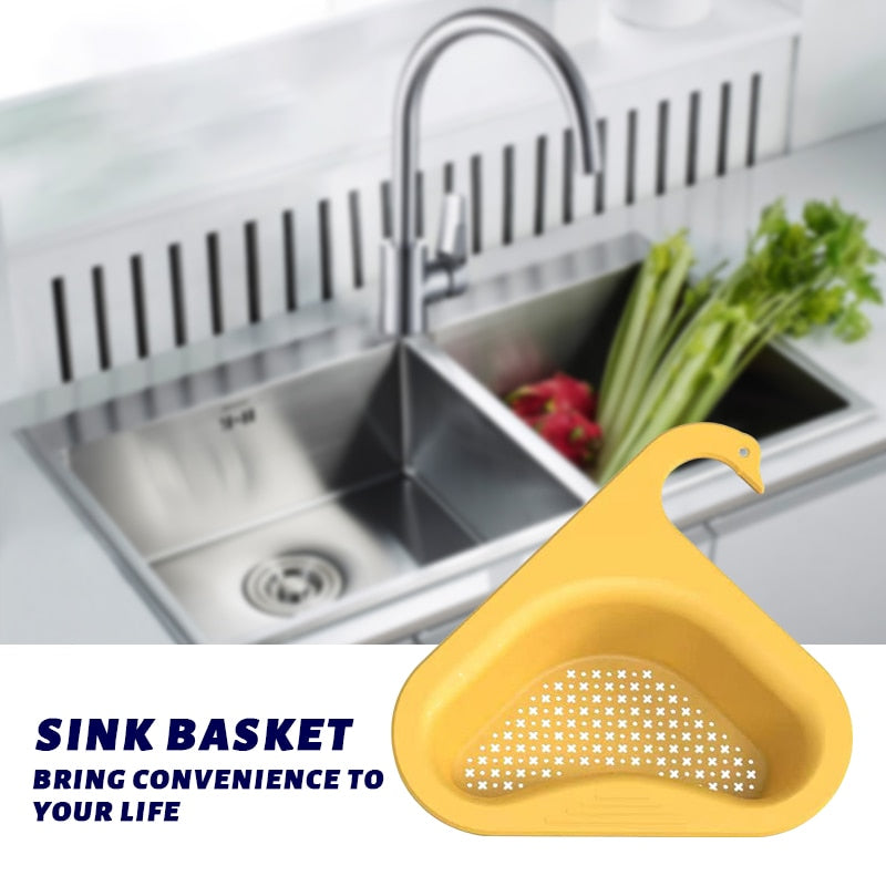 Cesta de drenagem multifuncional cozinha remanescente pia filtro swan dreno cesta geral frutas e vegetais dreno cesta