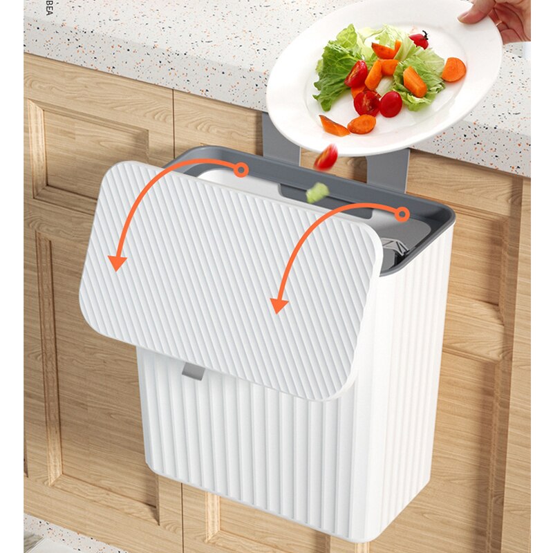 Container de Lixo para armario de Cozinha com suporte para pendurar